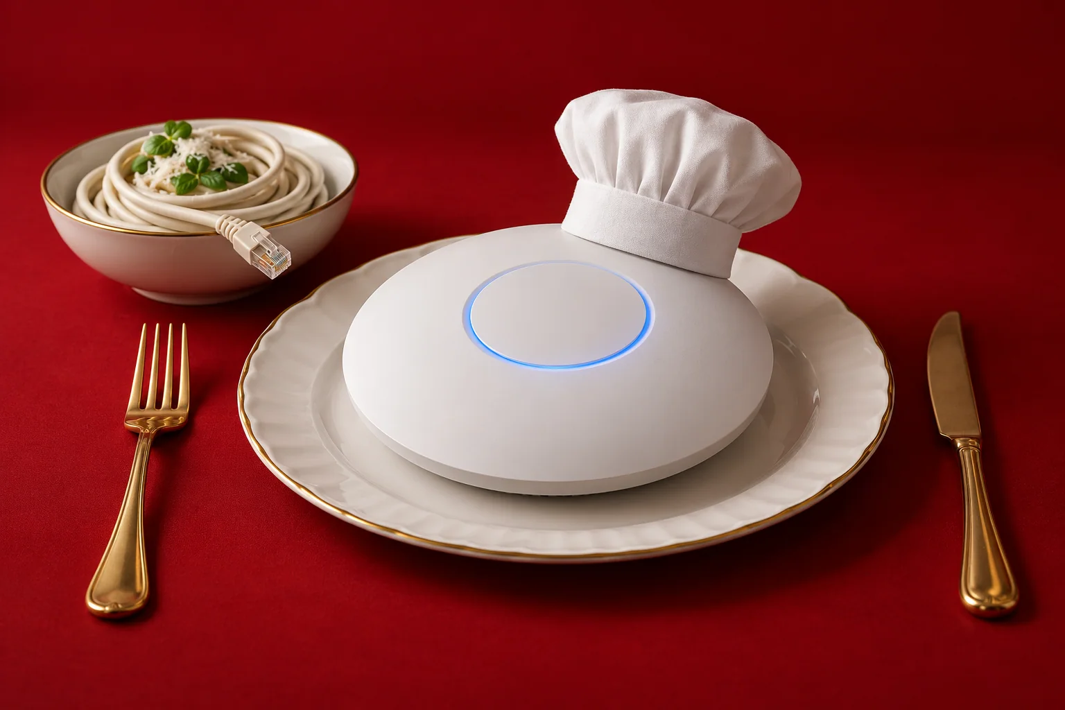 Illustration conceptuelle : Wi-Fi pour restaurants