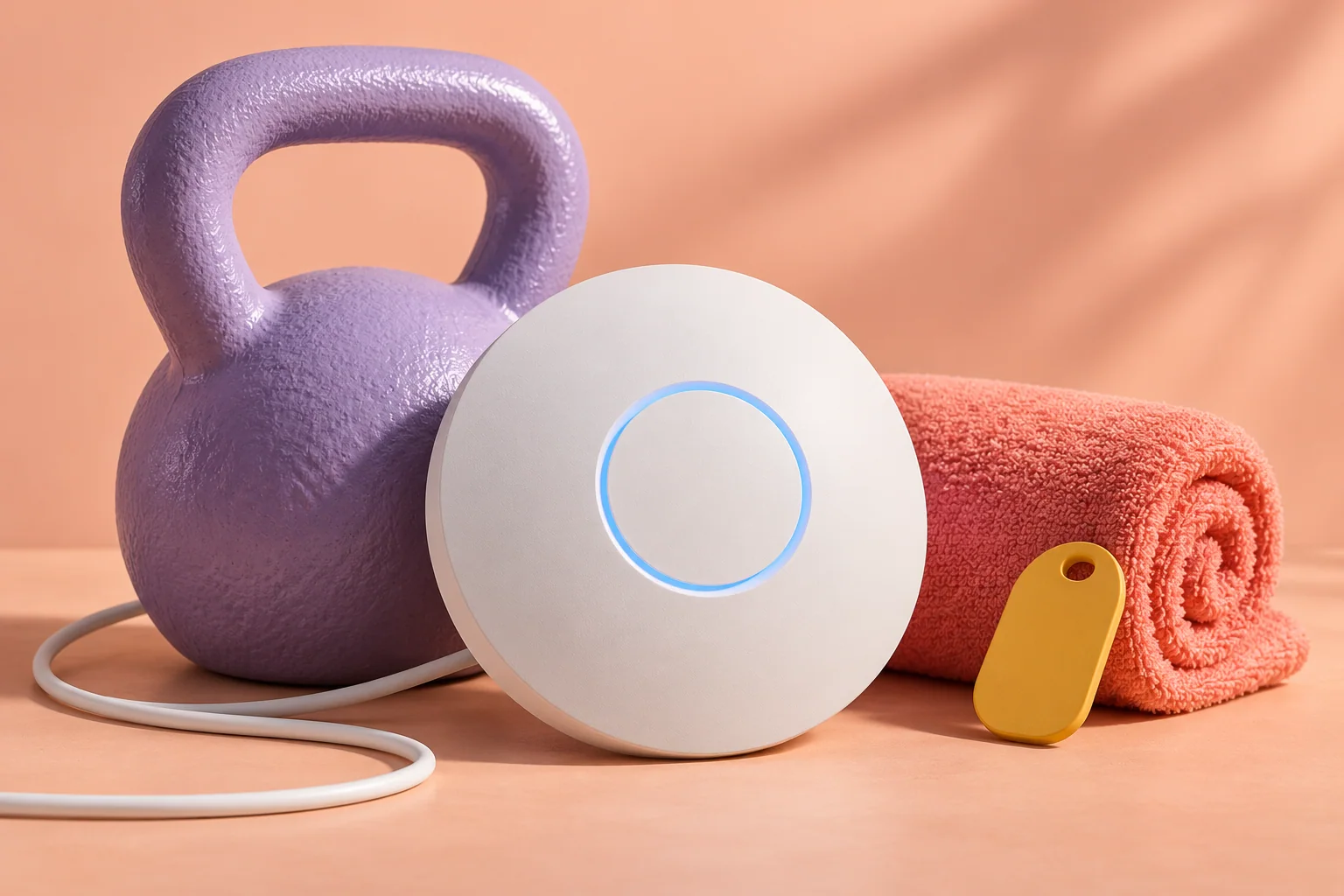 Illustration conceptuelle : Wi-Fi pour salles de sport